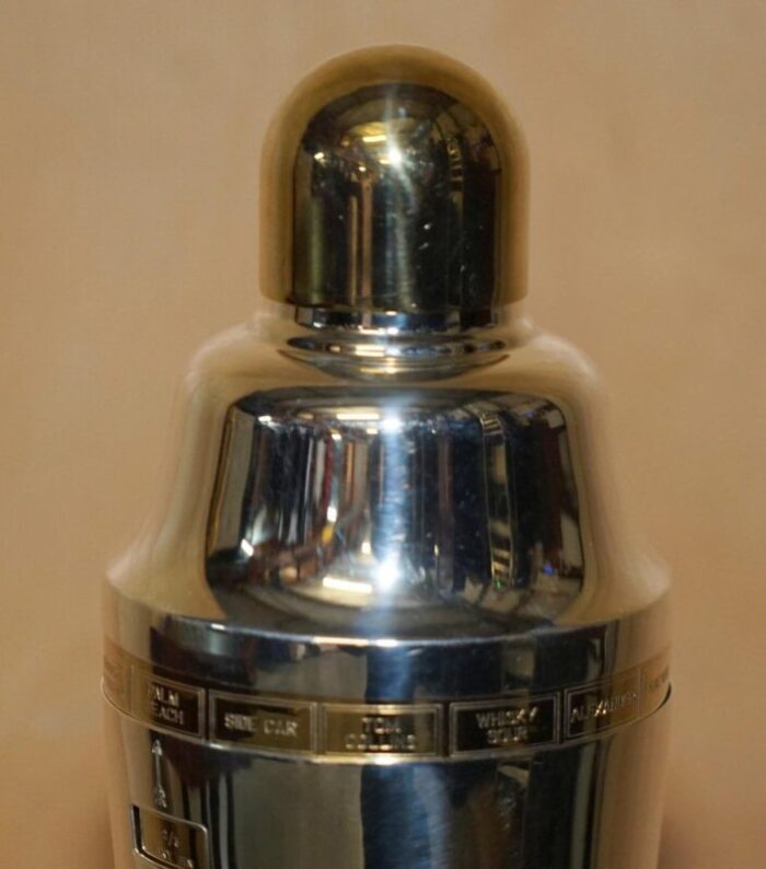 art deco chrome gilt cocktail shaker from napier usa 1930s 3