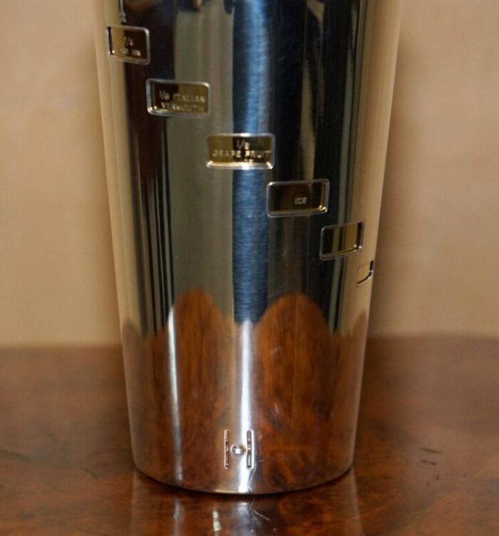 art deco chrome gilt cocktail shaker from napier usa 1930s 4