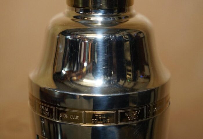 art deco chrome gilt cocktail shaker from napier usa 1930s 6