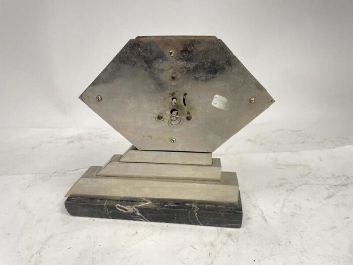 art deco clock with marble base 1930s 7729