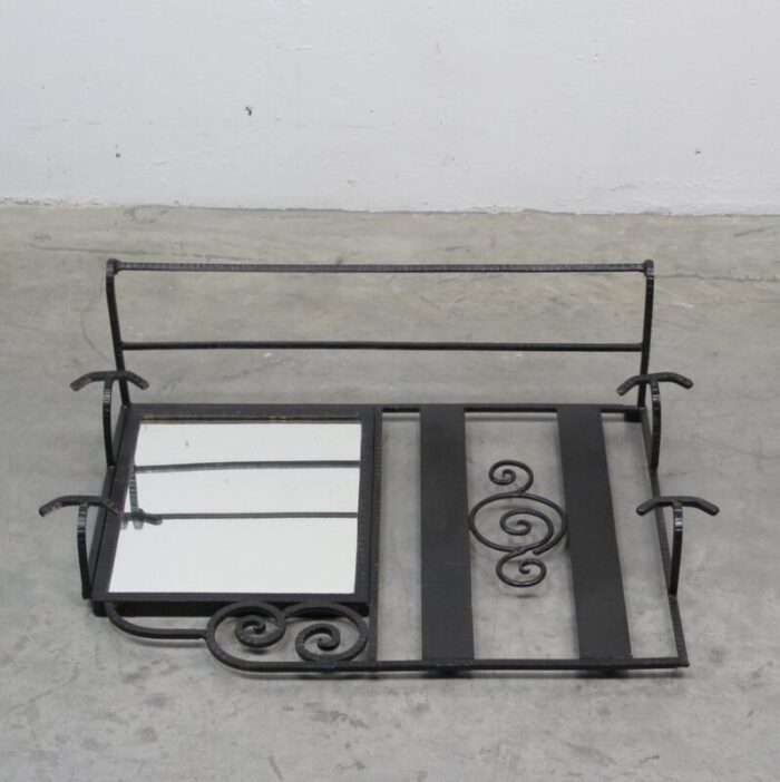 art deco iron rack with mirror from percero 1920s 6