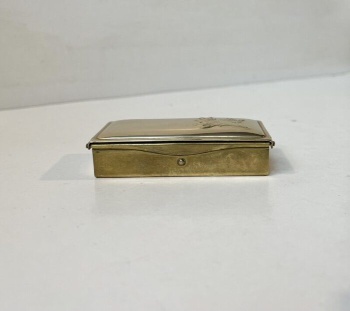 art deco pill box in brass 1930s 4