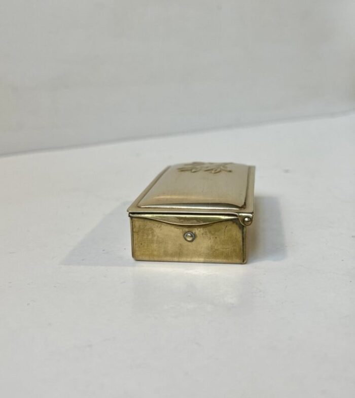 art deco pill box in brass 1930s 6