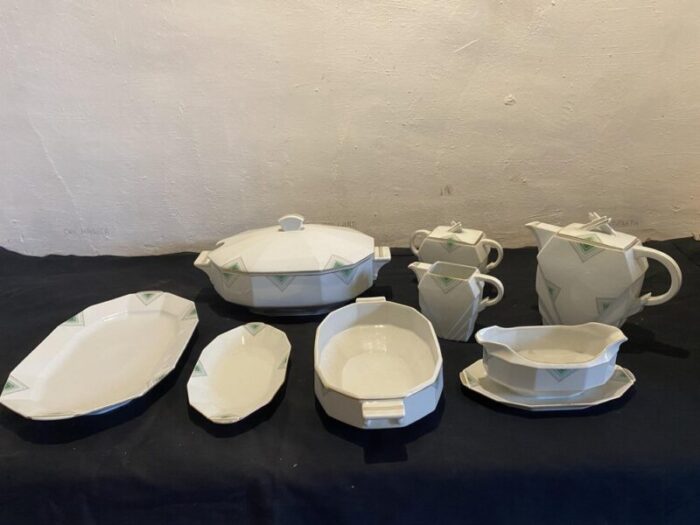 art deco porcelain tableware set set of 8 1