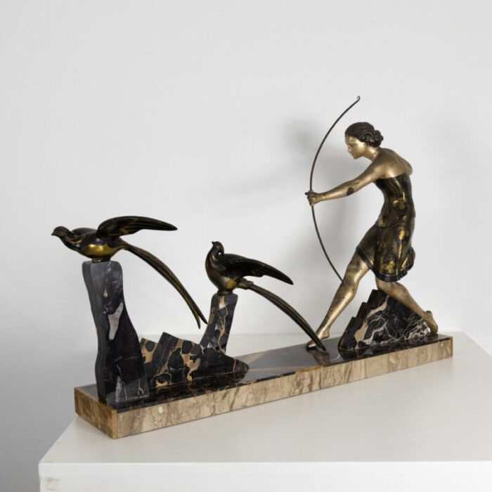 art deco sculpture in marble and bronze from uriano france 2