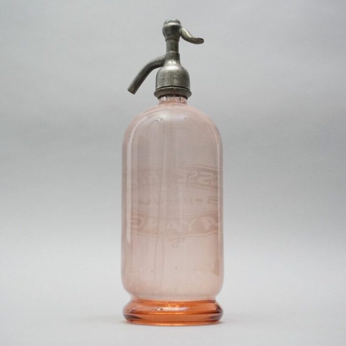 art deco seltzer rosa soda syphon from freres bellevue hayange 1