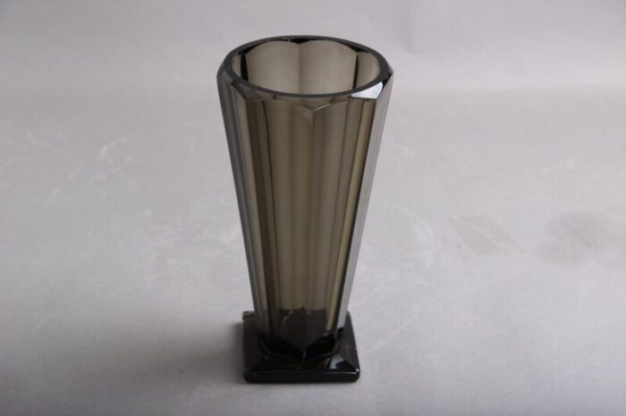 art deco smoked glass vase 1910s 2