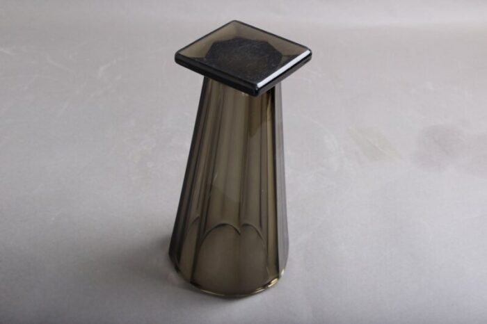 art deco smoked glass vase 1910s 5