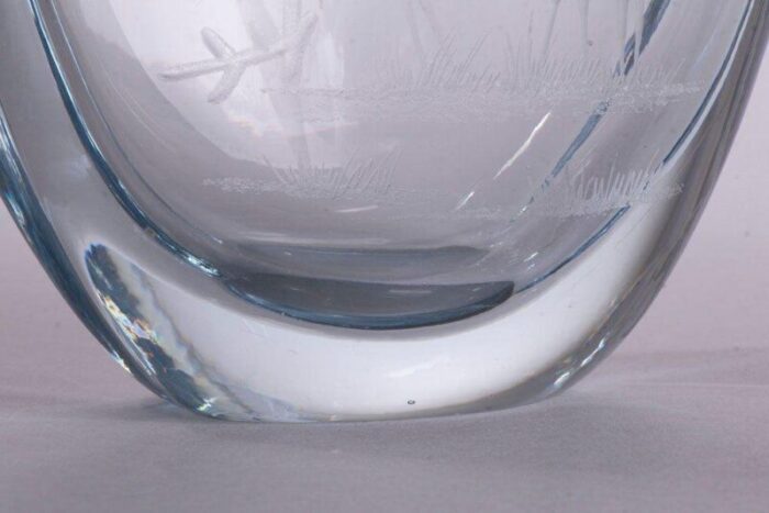 art deco swedish art crystal vase from stroembergshyttan 1930s 7