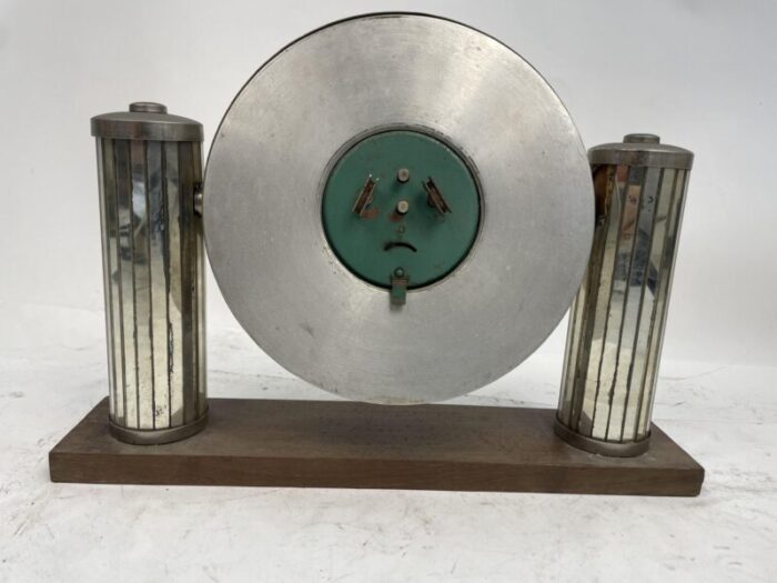 art deco veglia mirror clock 1930s 0319