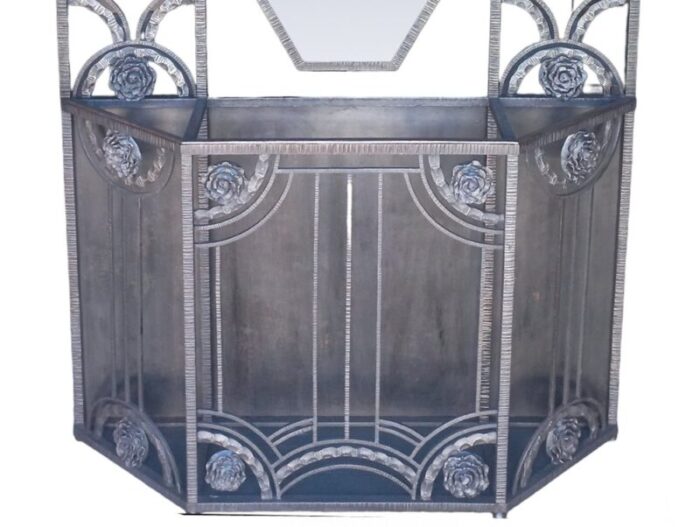 art deco wrought iron cloakroom by edgar william brandt 1930s 11