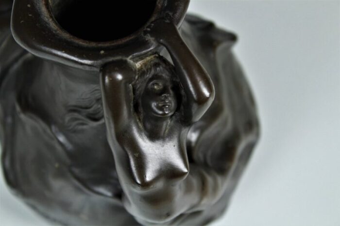 art nouveau figural tin 1900 nudes vase in pewter by j garnier 1890s 4