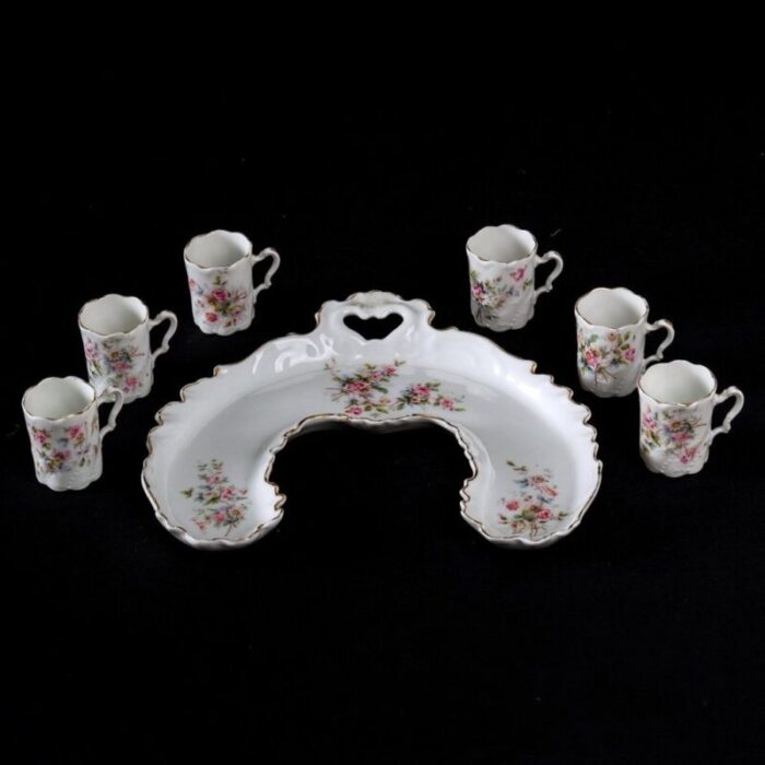 art nouveau sevres porcelain mocha service set of 7 7