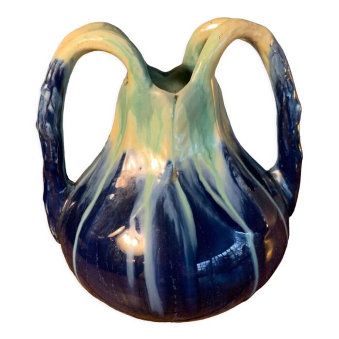 art nouveau vase faiencerie airain thulin 1920s 1