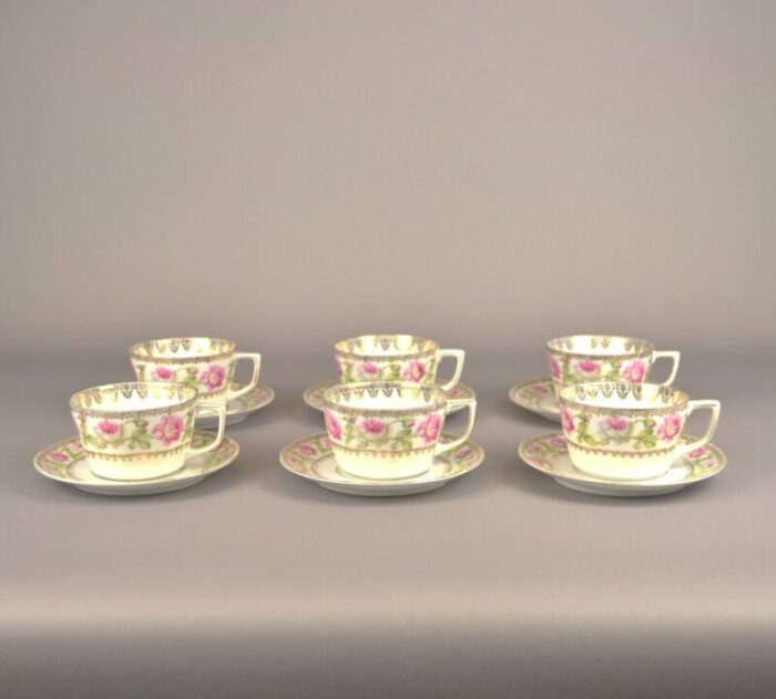 austrian tea set 1890s set of 6 2