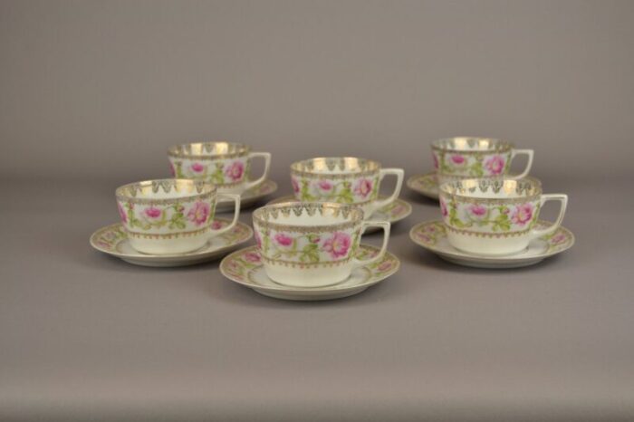 austrian tea set 1890s set of 6 7