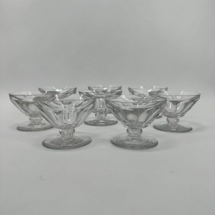 baccarat crystal champagne glasses 1933 set of 8 3