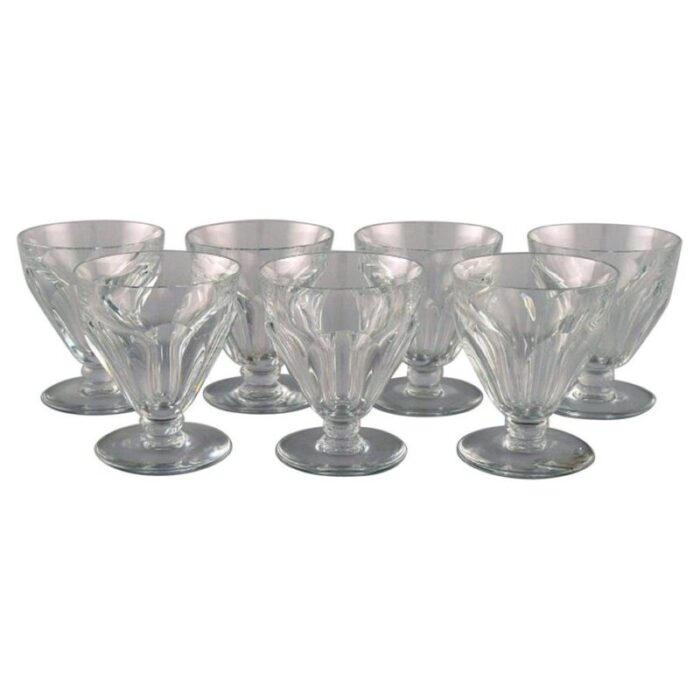 baccarat tallyrand glasses in clear mouth blown crystal glass france set of 7 1