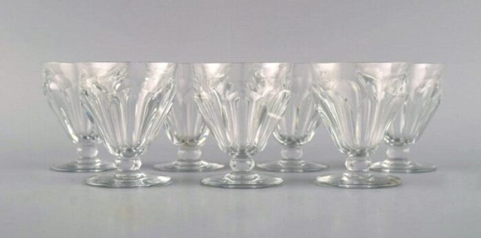 baccarat tallyrand glasses in clear mouth blown crystal glass france set of 7 2