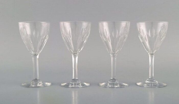 baccarat white wine glasses in clear mouth blown crystal glass france set of 7 2