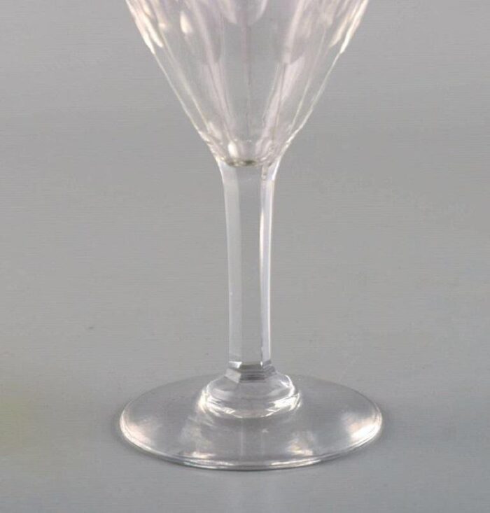 baccarat white wine glasses in clear mouth blown crystal glass france set of 7 5 scaled