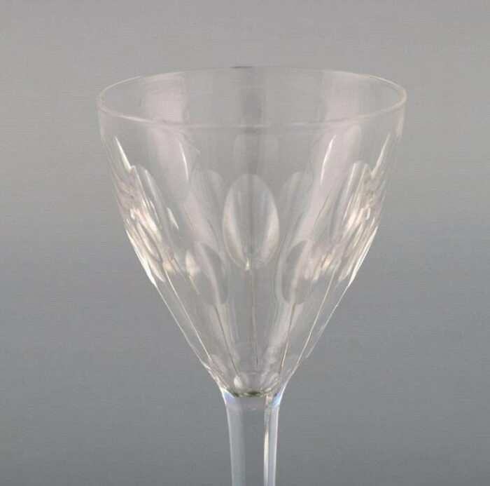 baccarat white wine glasses in clear mouth blown crystal glass france set of 7 6