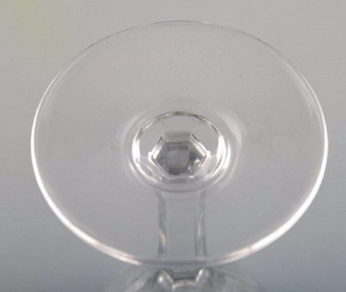 baccarat white wine glasses in clear mouth blown crystal glass france set of 7 7