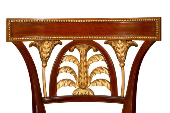 baltic neoclassical mahogany and giltwood dining chairs set of 10 1875