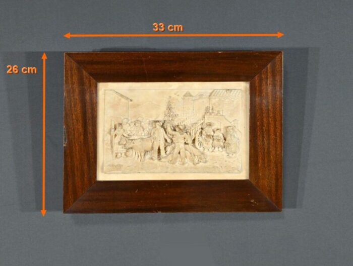 bas relief painting in petrified limestone by c f becker late 19th century 12