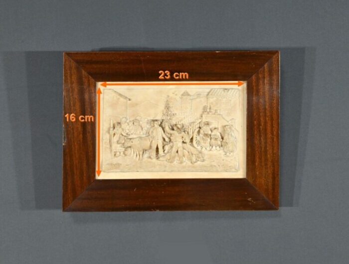 bas relief painting in petrified limestone by c f becker late 19th century 13