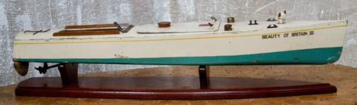 bassett lowke model motor boat by bing british 1932 1