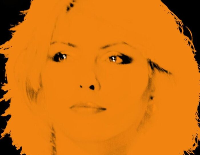 batik blondie orange 2021 archival pigment print 1773