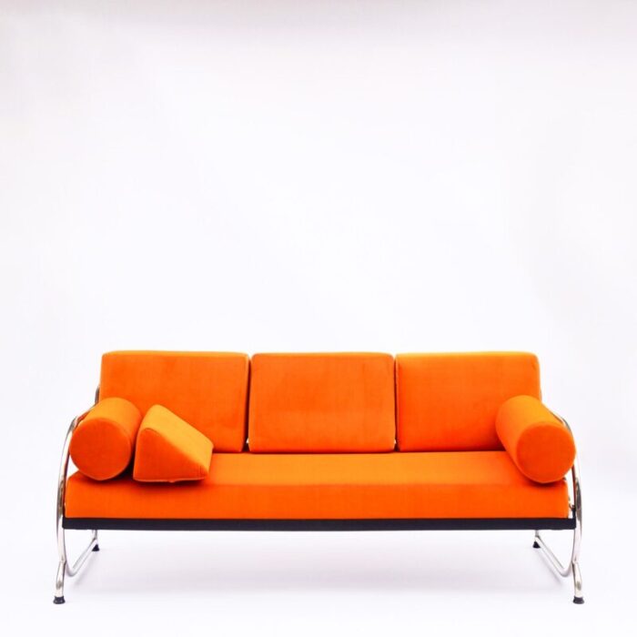 bauhaus tubular steel sofa by robert slezak 1930s 3980