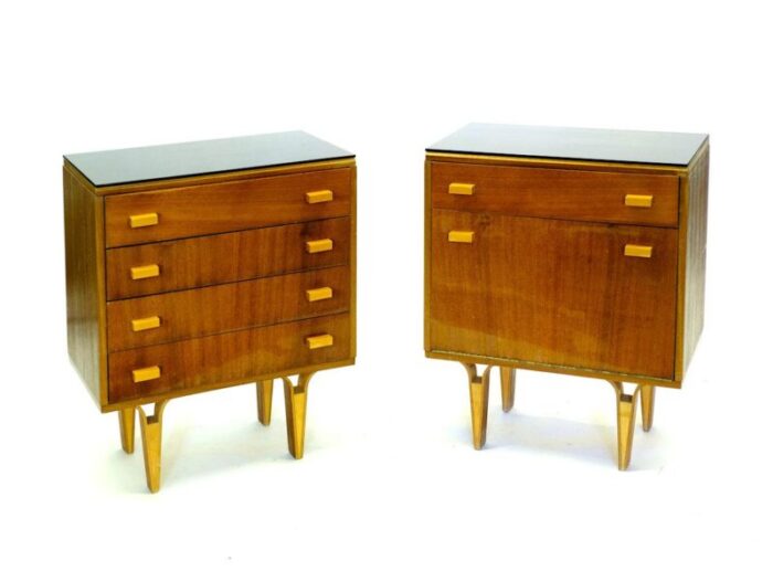 bedside tables by frantisek mezulanik 1960s set of 2 0581