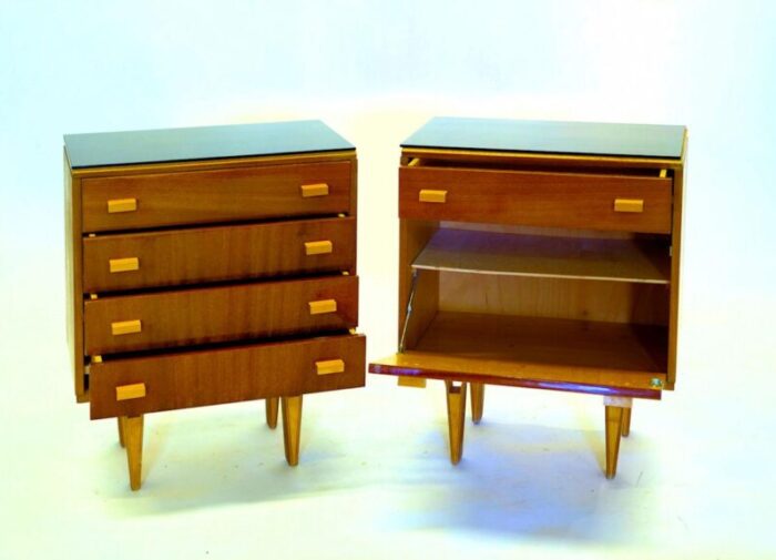 bedside tables by frantisek mezulanik 1960s set of 2 5809