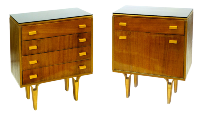 bedside tables by frantisek mezulanik 1960s set of 2 7366