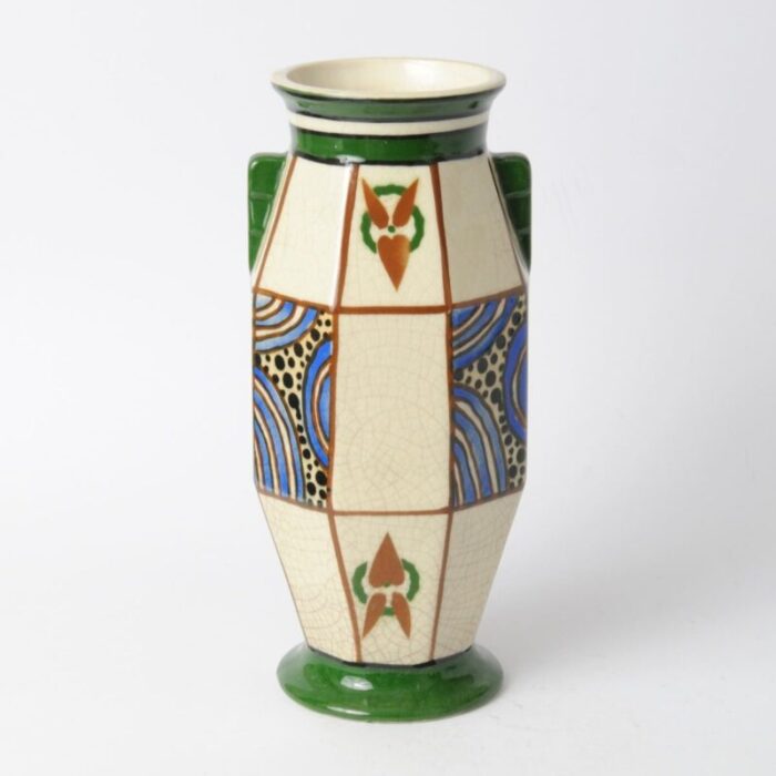 belgian art deco vase from august mouzin cie 1920s 3