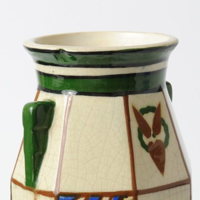 belgian art deco vase from august mouzin cie 1920s 7