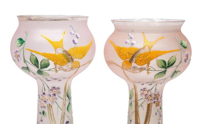 belle epoque vases 1890s set of 2 7265