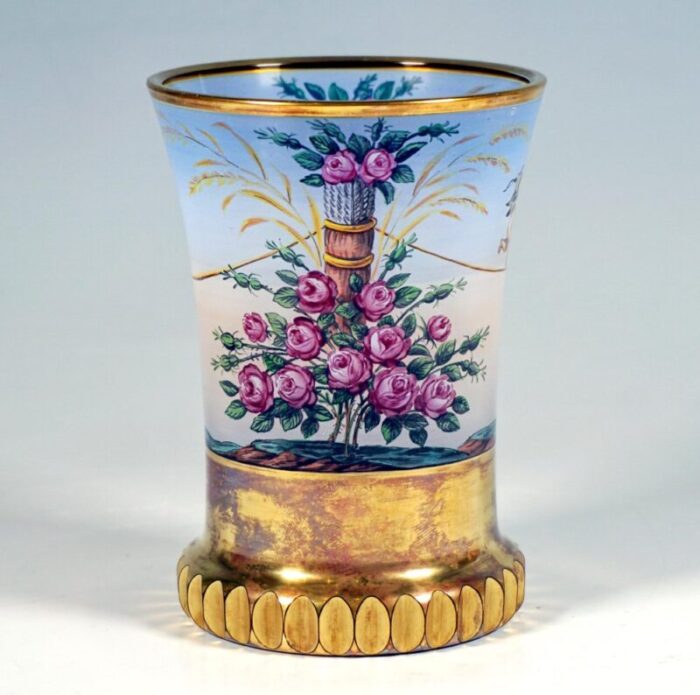 biedermeier glass cupids on a rope cup from anton kothgasser vienna 1825s 2