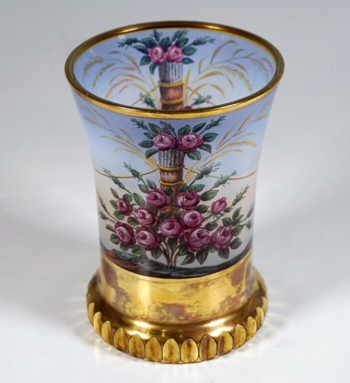 biedermeier glass cupids on a rope cup from anton kothgasser vienna 1825s 5