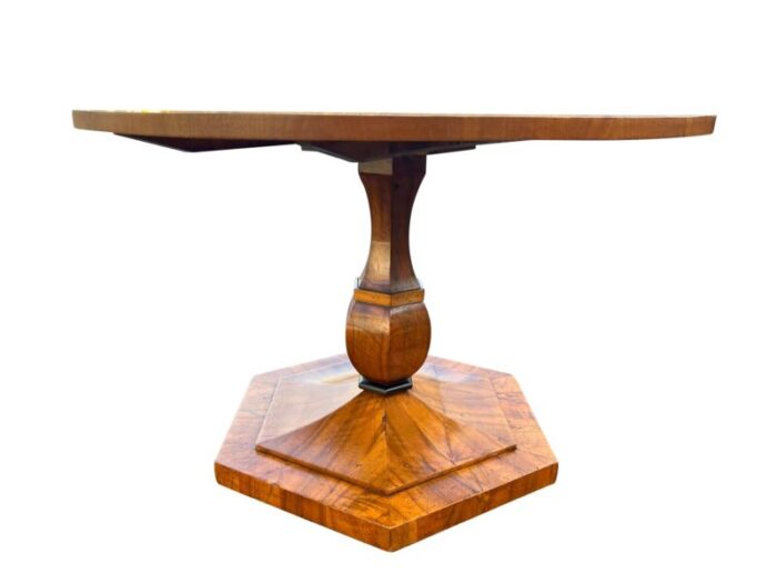 biedermeier walnut center table 3408