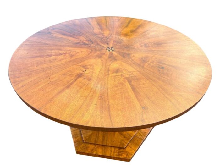 biedermeier walnut center table 4131