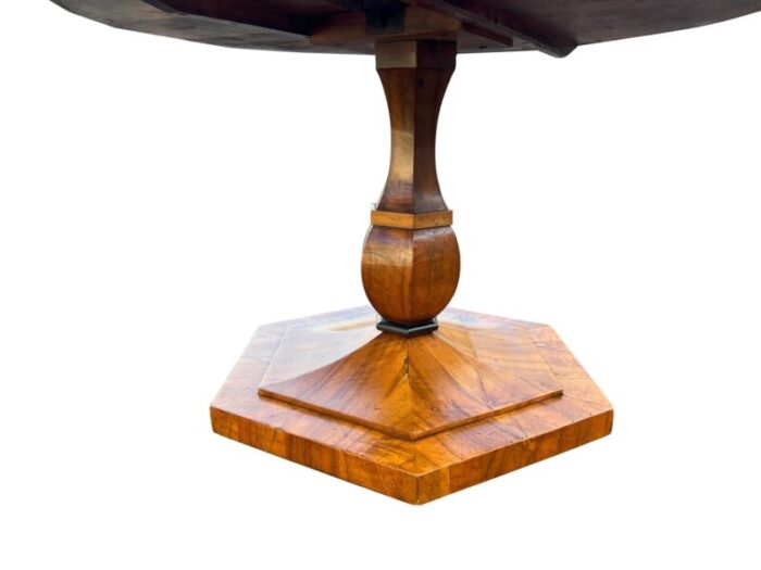 biedermeier walnut center table 4369