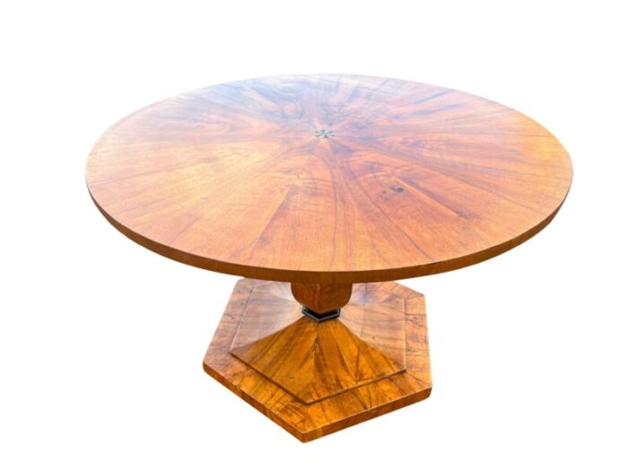 biedermeier walnut center table 5972