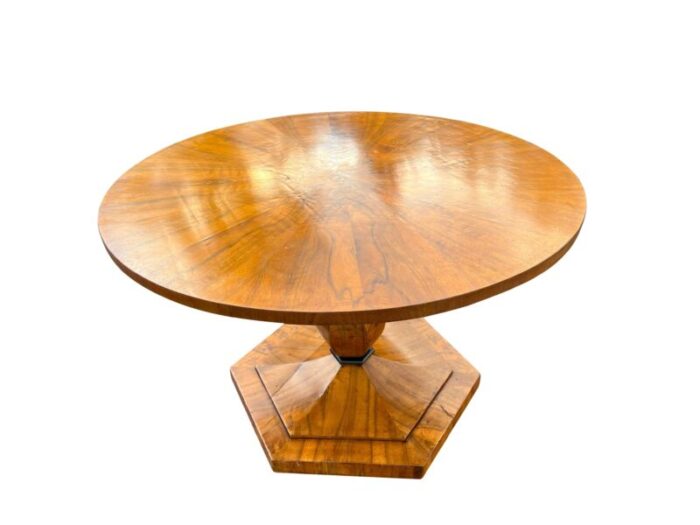 biedermeier walnut center table 9198