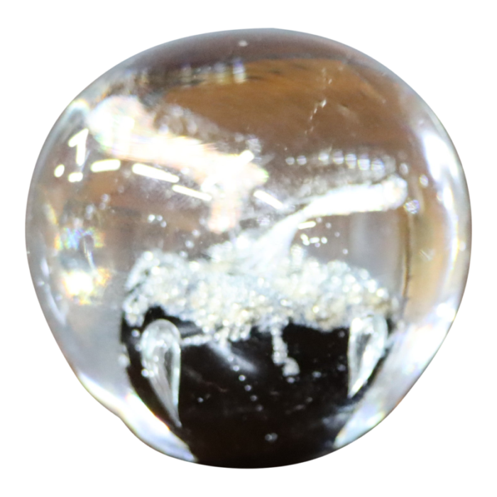 black apple art glass paper weight 3181