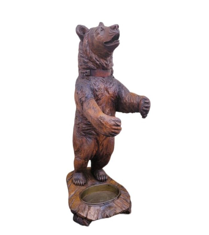 black forest bear umbrella stand early 20th century 1