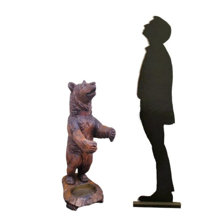 black forest bear umbrella stand early 20th century 2