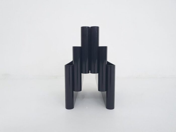 black magazine stand attributed to giotto stoppino for kartell italy 1960s 4